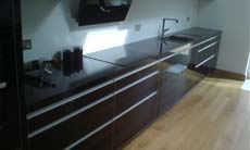 black granite worktop