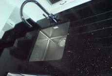 black granite worktop